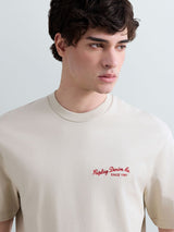 REPLAY PÁNSKÉ TRIČKO RELAXED FIT S MINIMÁLNÍM NÁPISEM