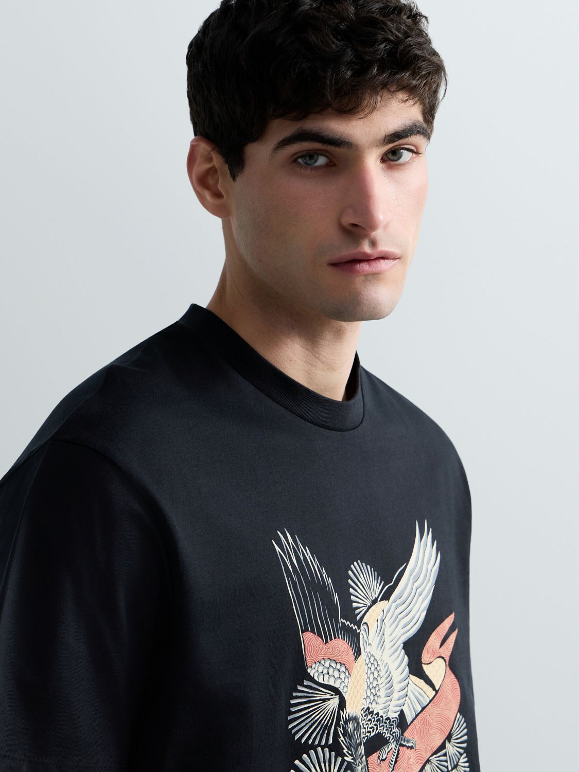 PÁNSKÉ TRIČKO S POTISKEM ORLA REPLAY