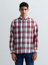 REPLAY PÁNSKÁ KOSTKOVANÁ KOŠILE - RELAXED FIT