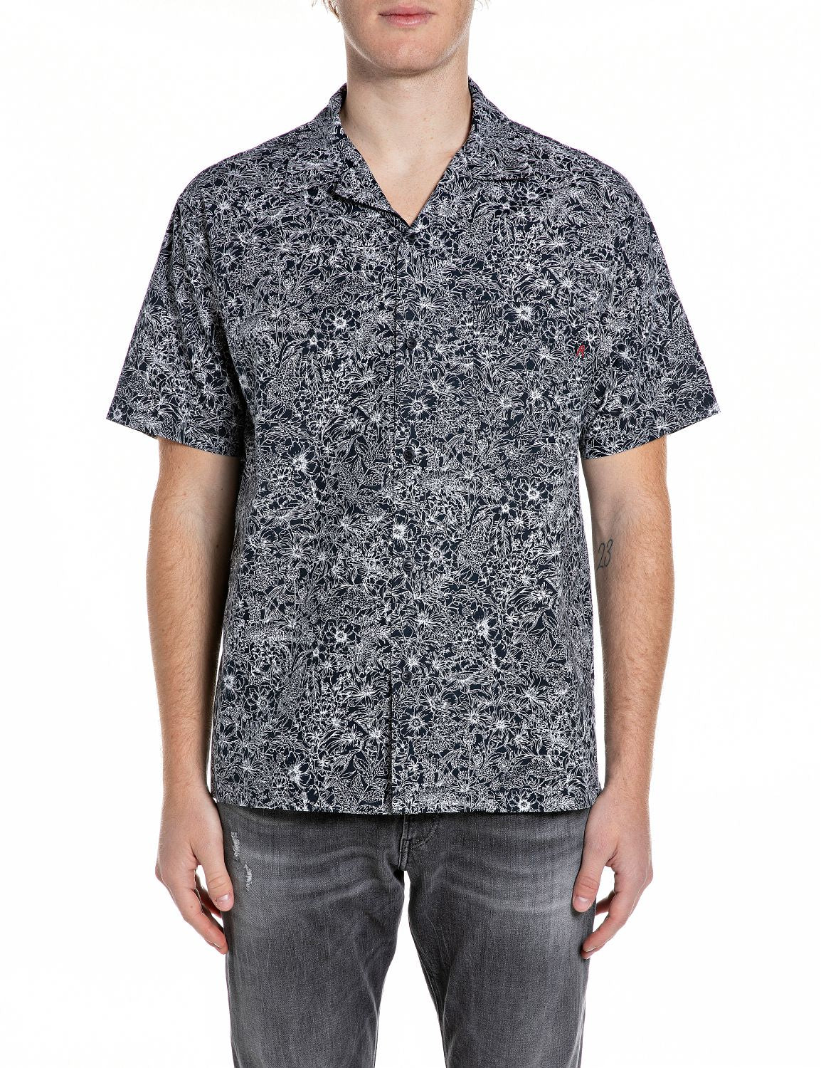 PÁNSKÁ KOŠILE REPLAY S CELOPLOŠNÝM POTISKEM