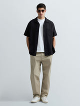 PÁNSKÁ LNĚNÁ KOŠILE S KRÁTKÝM RUKÁVEM