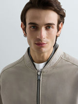 PÁNSKÁ KOŽENÁ BOMBER BUNDA - REGULAR FIT