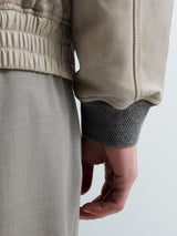 PÁNSKÁ KOŽENÁ BOMBER BUNDA - REGULAR FIT