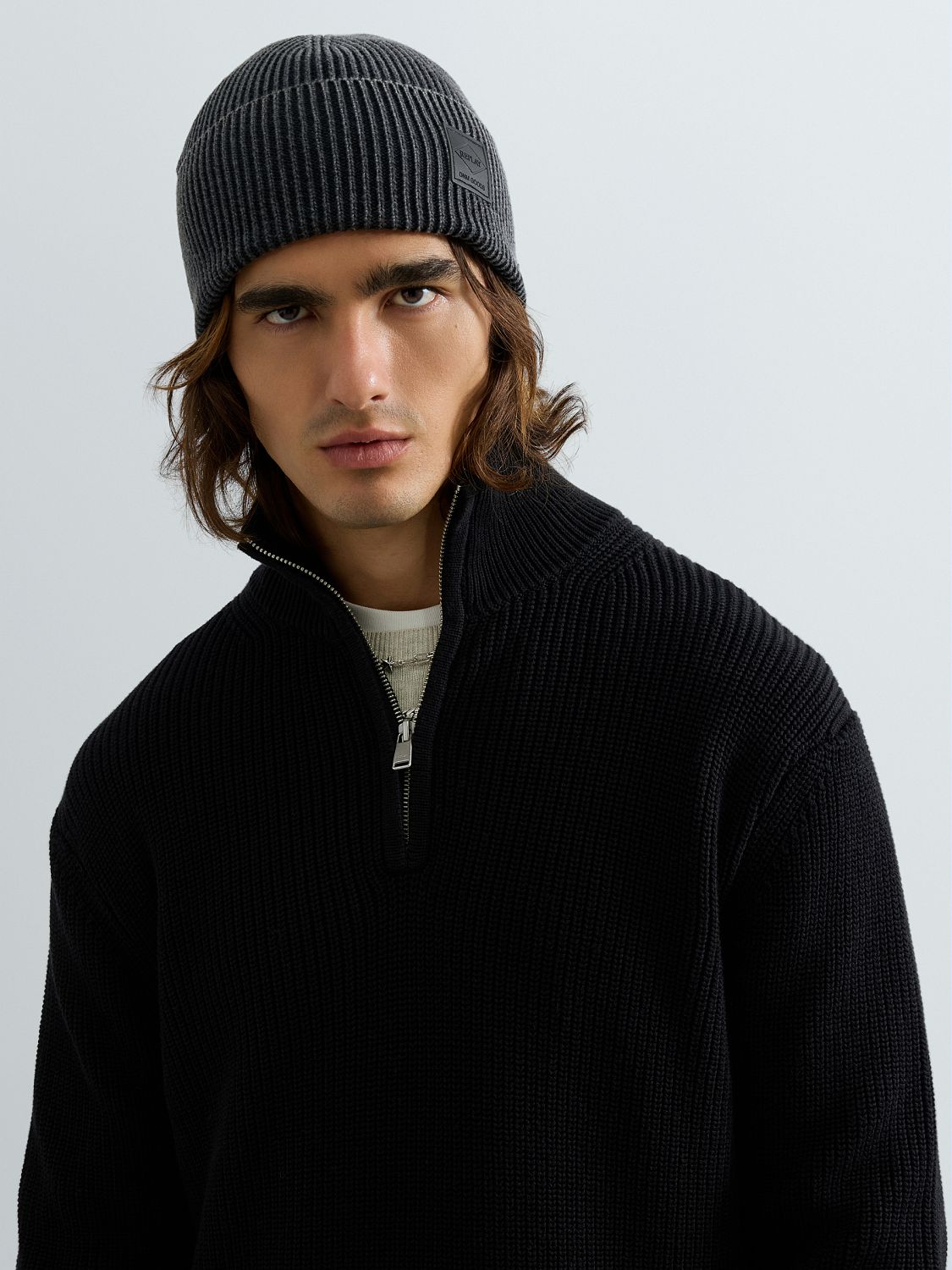 PÁNSKÝ BAVLNĚNÝ HALF-ZIP SVETR REPLAY