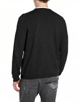 PÁNSKÝ BAVLNĚNÝ SVETR S JEMNOU VÝŠIVKOU R