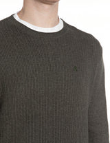 PÁNSKÝ BAVLNĚNÝ SVETR S JEMNOU VÝŠIVKOU R