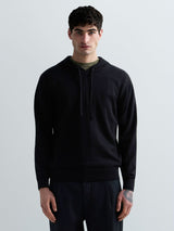 PÁNSKÝ SVETR S KAPUCÍ A JEMNOU VÝŠIVKOU R