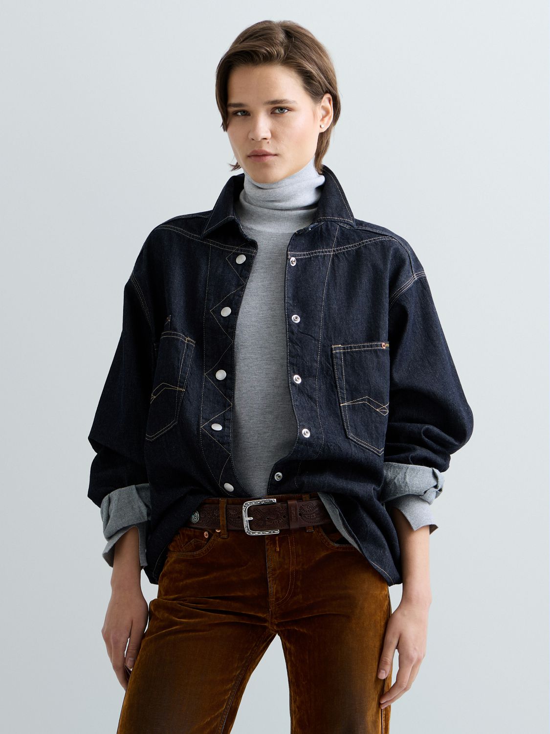 REPLAY OVERSIZE DŽÍNOVÁ KOŠILE