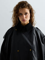 DÁMSKÁ OVERSIZED BUNDA REPLAY VE STYLU PELERÍNY – ČERNÁ