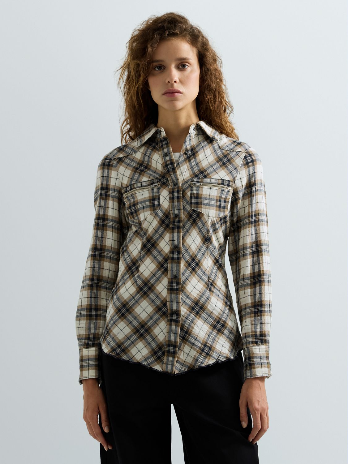 DÁMSKÁ BAVLNĚNÁ KOŠILE REPLAY – KOSTKOVANÁ