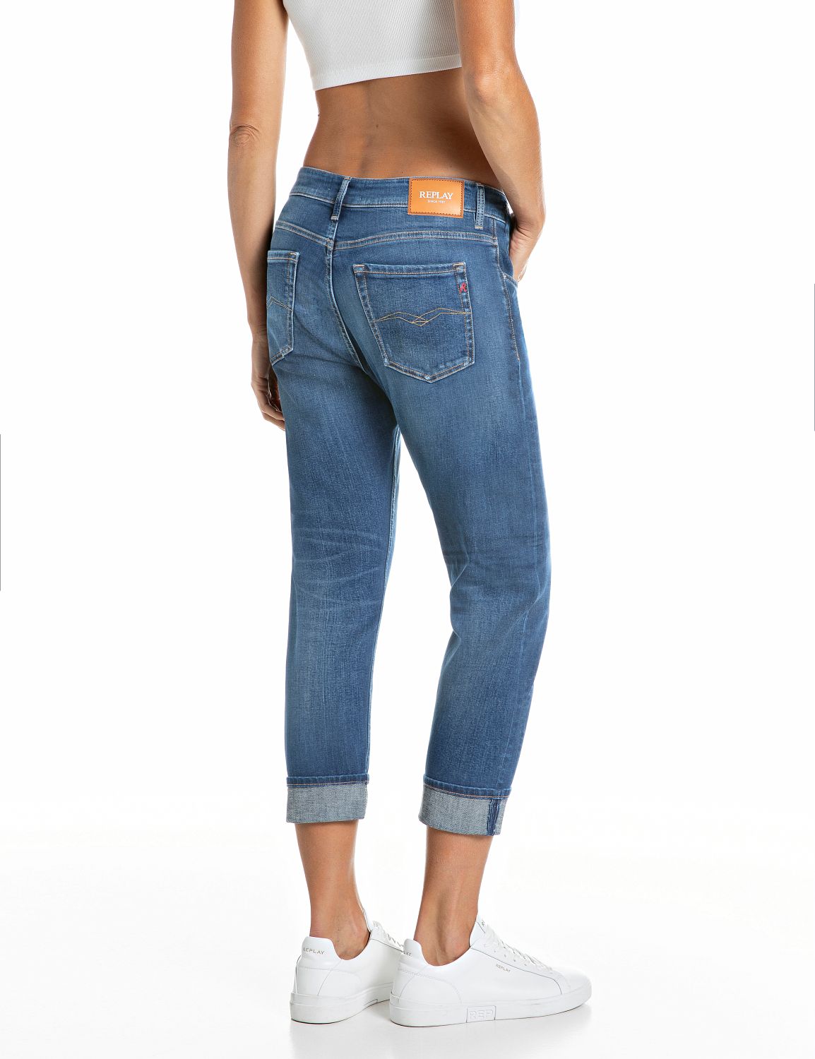 MARTY – DÁMSKÉ SLIM FIT DŽÍNY REPLAY – MODRÉ