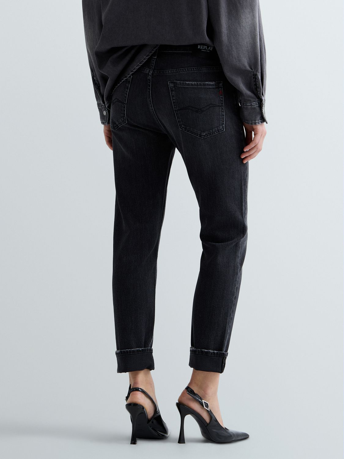 MARTY – DÁMSKÉ SLIM FIT DŽÍNY REPLAY – ČERNÉ