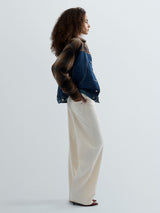 CARY – DÁMSKÉ WIDE LEG DŽÍNY REPLAY – KRÉMOVÉ