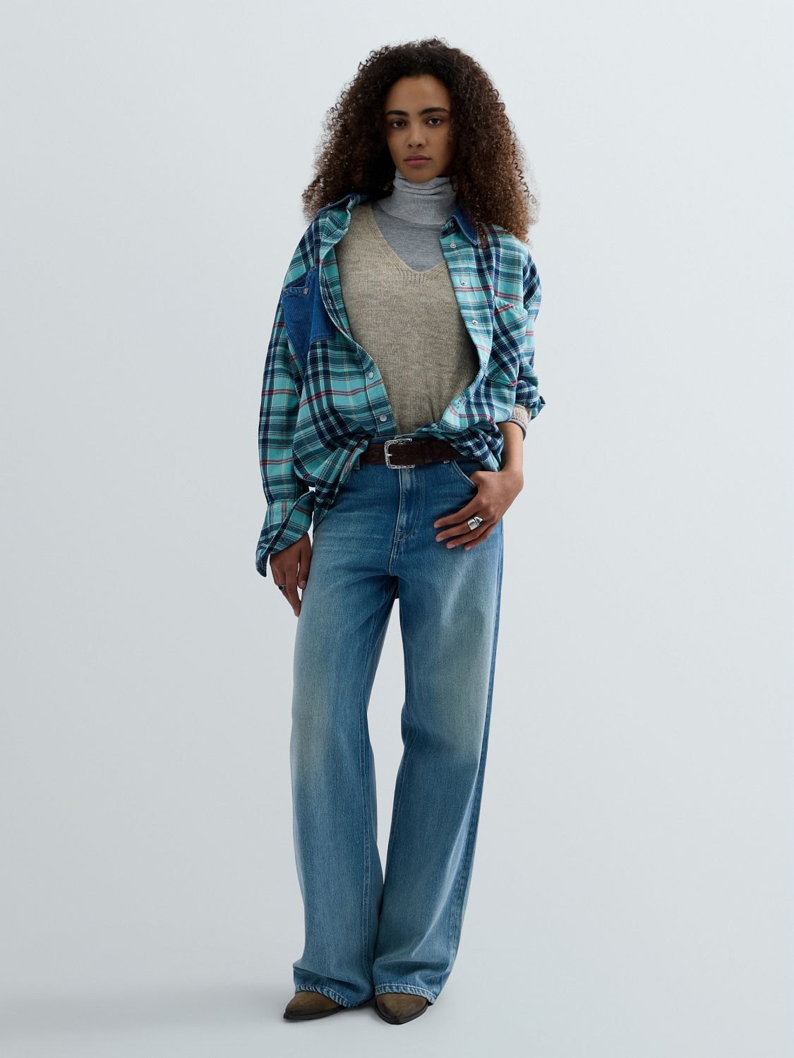 CARY – DÁMSKÉ WIDE LEG DŽÍNY REPLAY – MODRÉ
