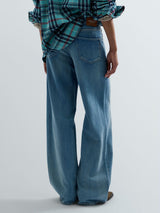 CARY – DÁMSKÉ WIDE LEG DŽÍNY REPLAY – MODRÉ
