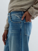 CARY – DÁMSKÉ WIDE LEG DŽÍNY REPLAY – MODRÉ