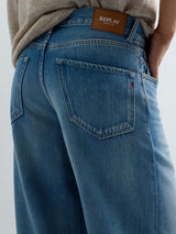CARY – DÁMSKÉ WIDE LEG DŽÍNY REPLAY – MODRÉ