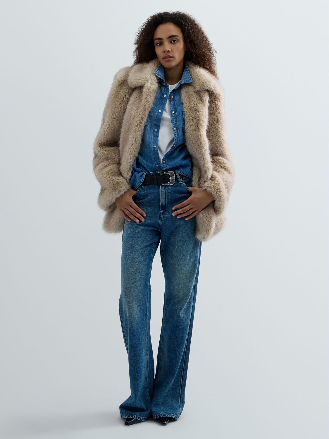 DÁMSKÁ OVERSIZED DŽÍNOVÁ KOŠILE REPLAY – MODRÁ