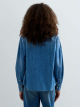 DÁMSKÁ OVERSIZED DŽÍNOVÁ KOŠILE REPLAY – MODRÁ