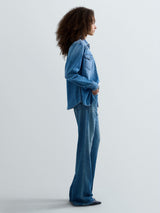 DÁMSKÁ OVERSIZED DŽÍNOVÁ KOŠILE REPLAY – MODRÁ