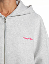 DÁMSKÁ OVERSIZED MIKINA REPLAY NA ZIP S KAPUCÍ