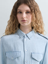 DÁMSKÁ DENIM KOŠILE VOLNÉHO STŘIHU