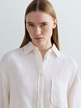 OVERSIZE LNĚNÁ KOŠILE S KAPSIČKOU REPLAY