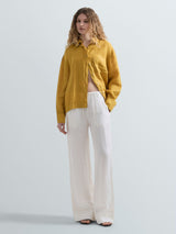 OVERSIZE LNĚNÁ KOŠILE S KAPSIČKOU REPLAY