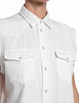 REPLAY DÁMSKÁ DENIMOVÁ KOŠILE BEZ RUKÁVŮ – BÍLÁ