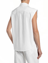 REPLAY DÁMSKÁ DENIMOVÁ KOŠILE BEZ RUKÁVŮ – BÍLÁ