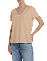 JEDNODUCHÉ DÁMSKÉ TRIČKO S VÝSTŘIHEM DO V