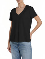 JEDNODUCHÉ DÁMSKÉ TRIČKO S VÝSTŘIHEM DO V