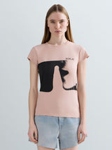 DÁMSKÉ TRIČKO S ART POTISKEM