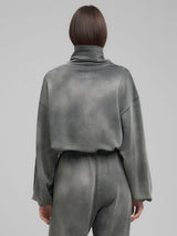 Dámská mikina s límečkem a zipem