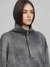 Dámská mikina s límečkem a zipem