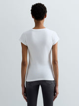 DÁMSKÉ TRIČKO S VÝSTŘIHEM DO V – SLIM FIT