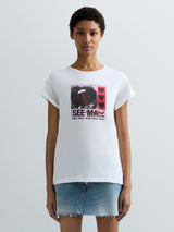 REPLAY DÁMSKÉ TRIČKO S VÝRAZNÝM MOTIVEM