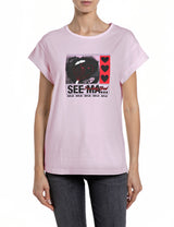 REPLAY DÁMSKÉ TRIČKO S VÝRAZNÝM MOTIVEM