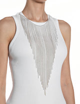 Dámské tílko s ozdobným řetízkem