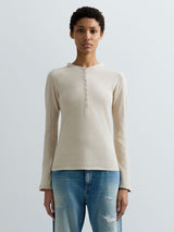 REPLAY JEDNODUCHÉ DÁMSKÉ TRIČKO S KNOFLÍČKY A DLOUHÝM RUKÁVEM