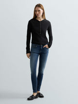 REPLAY JEDNODUCHÉ DÁMSKÉ TRIČKO S KNOFLÍČKY A DLOUHÝM RUKÁVEM