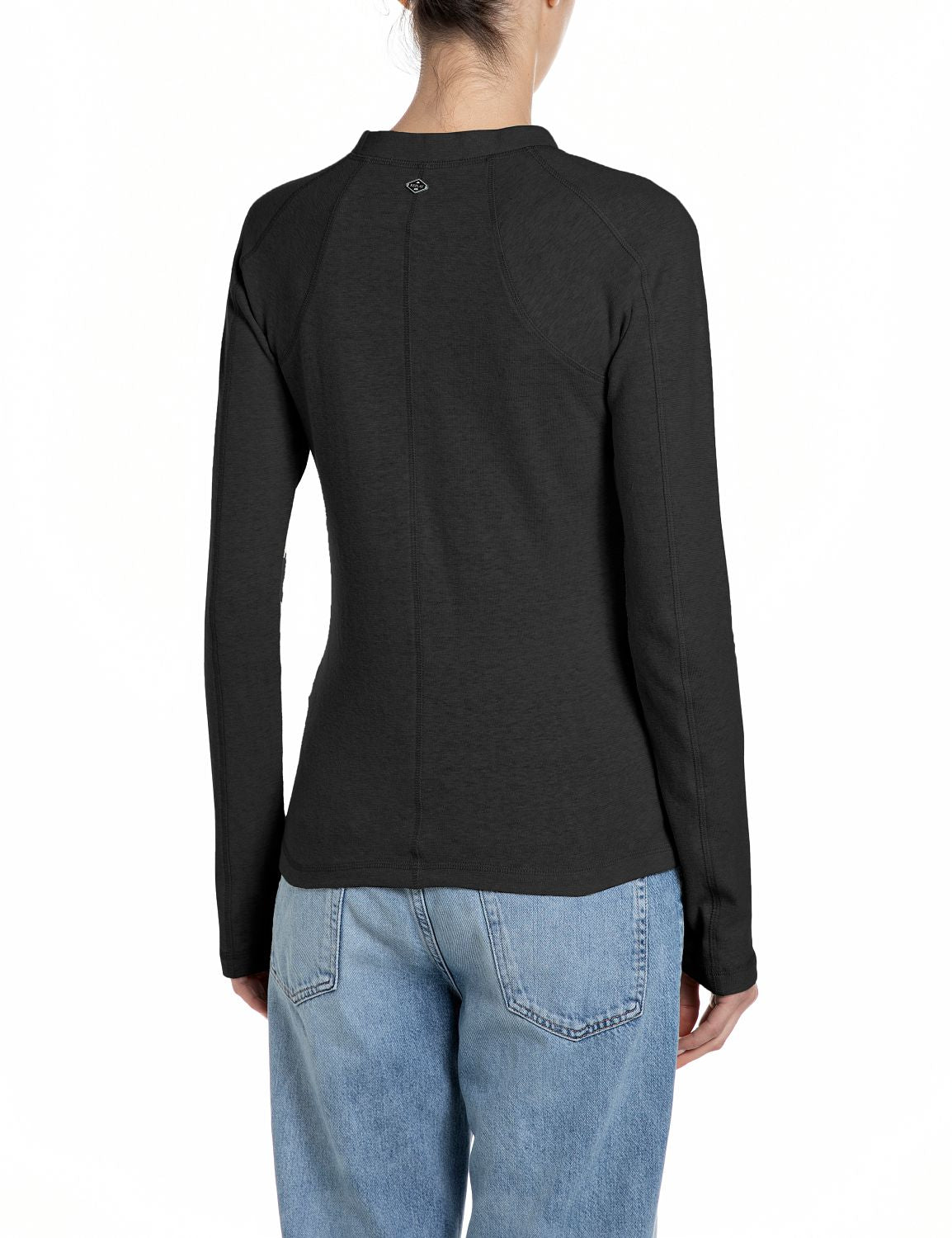 REPLAY JEDNODUCHÉ DÁMSKÉ TRIČKO S KNOFLÍČKY A DLOUHÝM RUKÁVEM