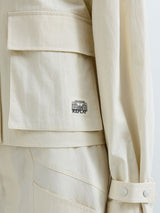 DÁMSKÁ CROPPED BUNDA S NÁPRSNÍMI KAPSAMI