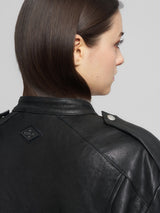 Dlouhý kožený kabát