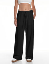 TEPLÁKOVÉ KALHOTY S VYSOKÝM PASEM A ŠIROKÝMI NOHAVICEMI