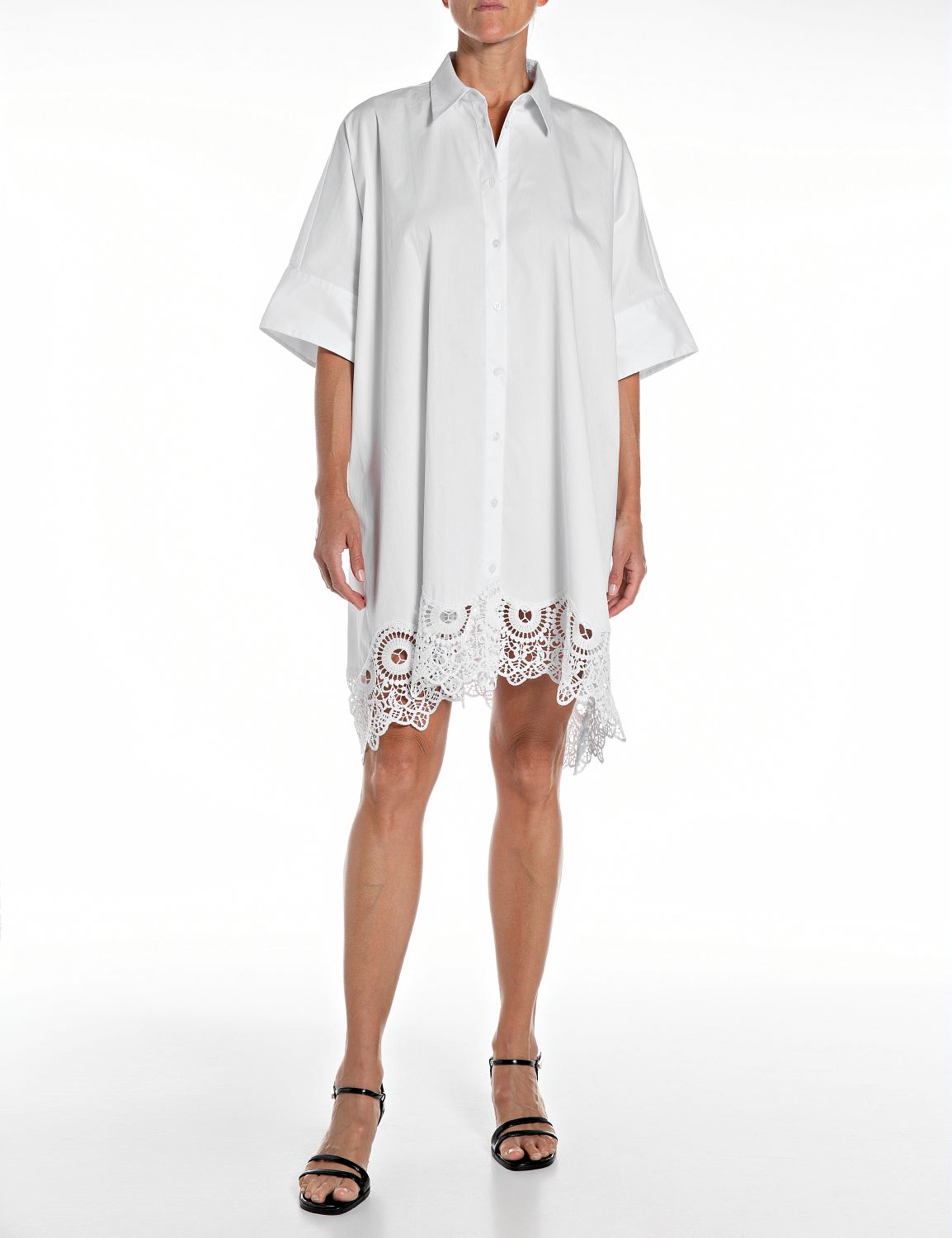 KOŠILOVÉ ŠATY REPLAY S KRAJKOVÝM LEMEM