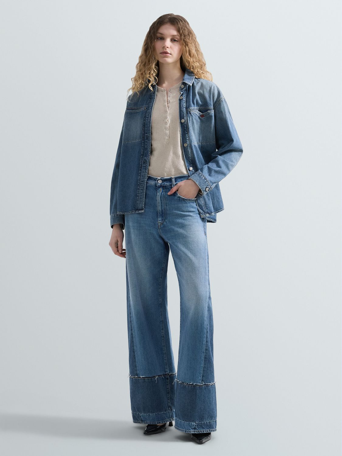 IDALYA – Džíny s širokými nohavicemi